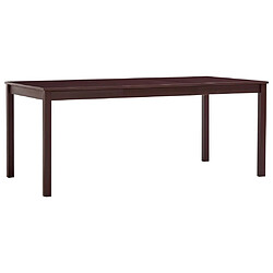 Maison Chic Table de salle à manger,Table à dîner Marron foncé 180 x 90 x 73 cm Pin -GKD93337