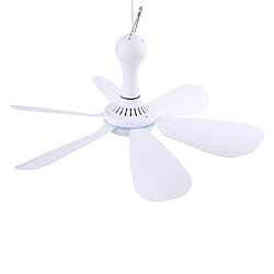 Universal 6 feuilles DC 5V USB ventilateur de plafond ventilateur refroidisseur d'air suspendu USB alimentation 16,5 pouces tente fan maison lit camping dortoir extérieur U1JE |