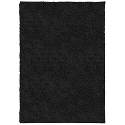 vidaXL Tapis shaggy PAMPLONA poils longs moderne noir 160x230 cm