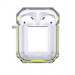 Wewoo Coque Ecouteurs sans fil de charge TPU transparent pour Apple AirPods 1/2 Jaune