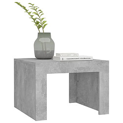 Avis vidaXL Table basse gris béton 50x50x35 cm bois d'ingénierie