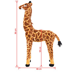 Acheter vidaXL Jouet en peluche Girafe Marron et jaune XXL