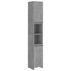 vidaXL Armoire de salle de bain Gris béton Bois d'ingénierie