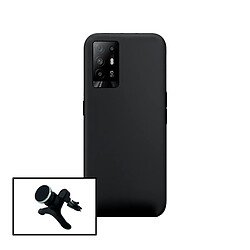 PHONECARE Support Magnétique Renforcé de Voiture + Coque en Silicone Liquide pour OPPO F19 PRO + 5G