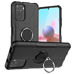 Coque en TPU anti-chocs avec béquille pour votre Xiaomi Redmi Note 10 4G/Note 10S - noir