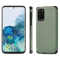 Coque en TPU + PU texture fibreuse anti-empreintes digitales vert pour votre Samsung Galaxy S20 Plus 5G/4G