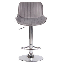 Non Tabouret de bar Lentini velours chrome