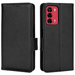 Etui en PU texture litchi avec support, noir pour votre ZTE Blade A72/Blade V40 Vita