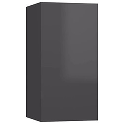 vidaXL Meuble TV Gris brillant 30,5x30x60 cm Bois d’ingénierie