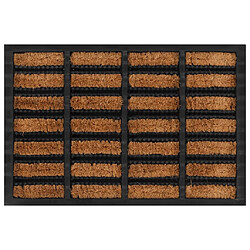 vidaXL Paillasson rectangulaire 40x60 cm caoutchouc et fibre de coco