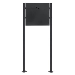 ML DESIGN MODERN LIVING Boîte aux lettres sur pieds boîte postale 37x37x11 cm anthracite avec support