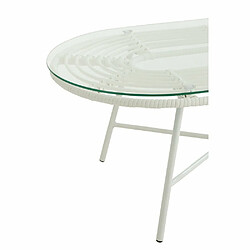 Acheter Inside 75 Table Basse de Jardin RAPHA Métal / Verre Blanc