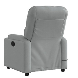 Avis vidaXL Fauteuil de massage inclinable Gris clair Tissu