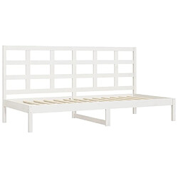 Acheter Maison Chic Lit de jour, Lit de repos pour Salon Chambre,Canapé-lit,Lit d'invité Blanc 90x200 cm Bois de pin massif -MN53363