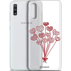 Caseink Coque Pour Samsung Galaxy A70 (6.7 ) [Gel HD Collection Love Saint Valentin Design Ballons d'amour - Souple - Ultra Fin - Imprimé en France]