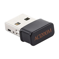 Wewoo Adaptateur AC1200Mbps 2,4 GHz et 5 GHz Dual Band USB 2.0 WiFi Carte réseau externe (Noir)