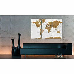 Paris Prix Tableau Imprimé World Map : White Poetry 60 x 90 cm