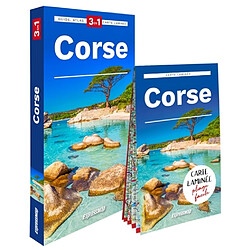 Corse : 3 en 1 : guide, atlas, carte laminée