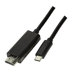 LogiLink Câble de connexion USB-C - HDMI, 1,8 m, noir ()