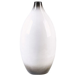 Beliani Vase décoratif BAEZA fait à la main Céramique 46 cm Blanc