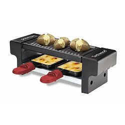 Avis Techwood Raclette Grill Duo 2 mini poêlons anti adhérents 350W Noire