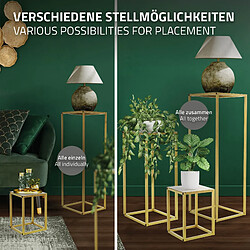 Acheter ML DESIGN MODERN LIVING Set de 3 présentoirs à fleurs en métal doré ML-Design