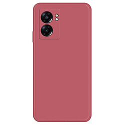 Coque en TPU antichocs, caoutchouté avec bord droit de la doublure pour votre Oppo A57 (2022) 5G/A77 5G - rouge