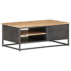 Avis vidaXL Table basse 90x50x35 cm Bois d'acacia massif