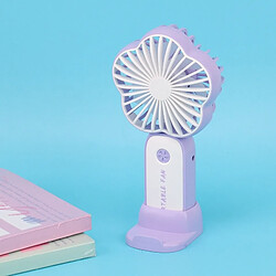 (Violet) Petit Ventilateur Portatif Chargement Usb Ventilateur Portable à Sept Pales De Refroidissement Par Brise Puissant