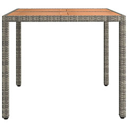 Acheter Maison Chic Table de jardin | Table d'extérieur et dessus en bois Gris Résine tressée et acacia -GKD99647