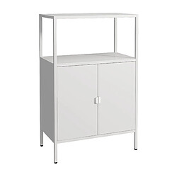 Helloshop26 Armoire de bureau casier de bureau meuble de rangement pour salon bureau chambre atelier acier 110 x 70 x 40 cm gris clair 03_0006317