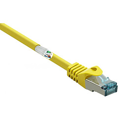 Renkforce RF-5153668 RJ45 Câble réseau, câble patch CAT 6a S/FTP 3.00 m jaune avec cliquet dencastrement, ignifuge 1 pc(s)