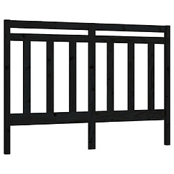 Maison Chic Tête de lit scandinave pour lit adulte,Meuble de chambre Noir 166x4x100 cm Bois massif de pin -MN94730