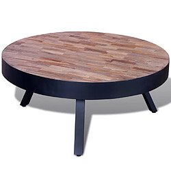 Avis Maison Chic Tabls basse,Table Console pour salon ronde Bois de teck recyclé -MN20327