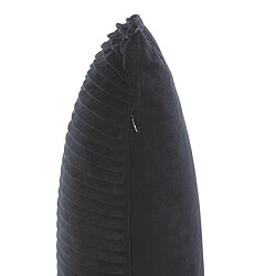 Beliani Lot de 2 coussins GUDARI Bouclé 30 x 50 cm Unicolore Noir pas cher