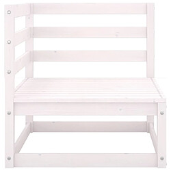 Acheter vidaXL Canapé 2 places de jardin et coussins Blanc Bois de pin massif