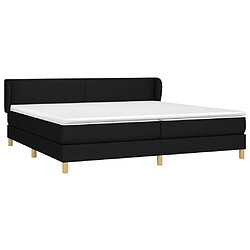 Avis Maison Chic Lit Adulte - Lit simple Lit à sommier tapissier avec matelas moelleux - Meuble de Chambre - Noir 200x200 cm Tissu -MN59304