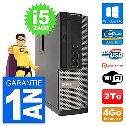 PC Dell OptiPlex 990 SFF Intel i5-2400 RAM 4Go Disque Dur 2To Windows 10 Wifi - Occasion