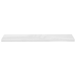 Acheter Maison Chic Lot de 2 Étagère murale flottante,Etagère de rangement Blanc brillant 120x23,5x3,8cm MDF -MN31094