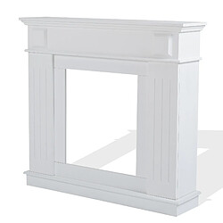 Avis Mobili Rebecca Cadre Decoratif Cheminée Decorative Bois Blanc 100x109x26