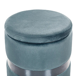 Beliani Pouf DORIS Set de 2 Bleu Velours pas cher