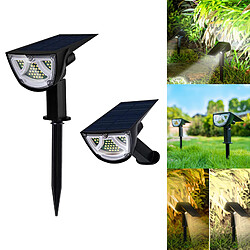 43 LED Projecteurs Solaires De Paysage IP65 Appliques Murales Solaires Imperméables Blanches pas cher