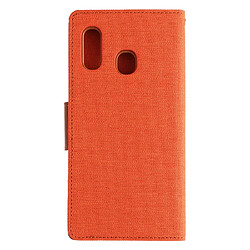 Avis Wewoo Housse Coque CANVAS DIARY Étui en cuir avec rabat horizontal PU pour Galaxy A20 / A30avec support et logements cartes et porte-monnaie Orange