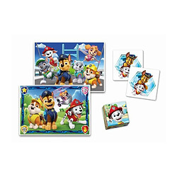 Pat'Patrouille - Coffret d'activités préscolaire 4 en 1 Clementoni - 2 puzzles, 6 Cubes et Un Mémo - Fabriqué en Italie