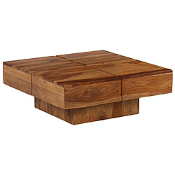 Maison Chic Table basse pour salon | Table à café 80x80x30 cm bois d'acacia massif -GKD11206 pas cher