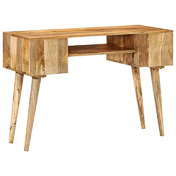 Helloshop26 Bureau table poste de travail meuble d'ordinateur informatique étude avec tiroirs 110 x 47 x 76 cm bois de manguier solide brun 02_0023462 pas cher