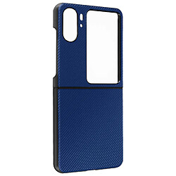 Avizar Coque pour Oppo Find N2 Flip Style carbone Conception 2 parties Bleu