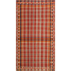 Vidal Tapis de laine 246x139 rouge Jajim