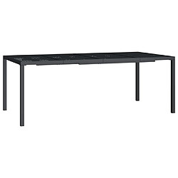 vidaXL Table de jardin anthracite 200x100x72 cm acier