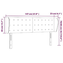 vidaXL Tête de lit avec oreilles Blanc 147x23x78/88 cm Similicuir pas cher